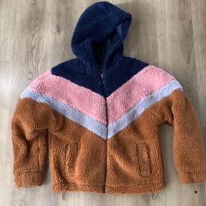 Wild Fable Color Block Sherpa zip up Jacket